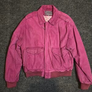 Genuine Leather. Pink International Outerwear 100% leather jacket. womans M